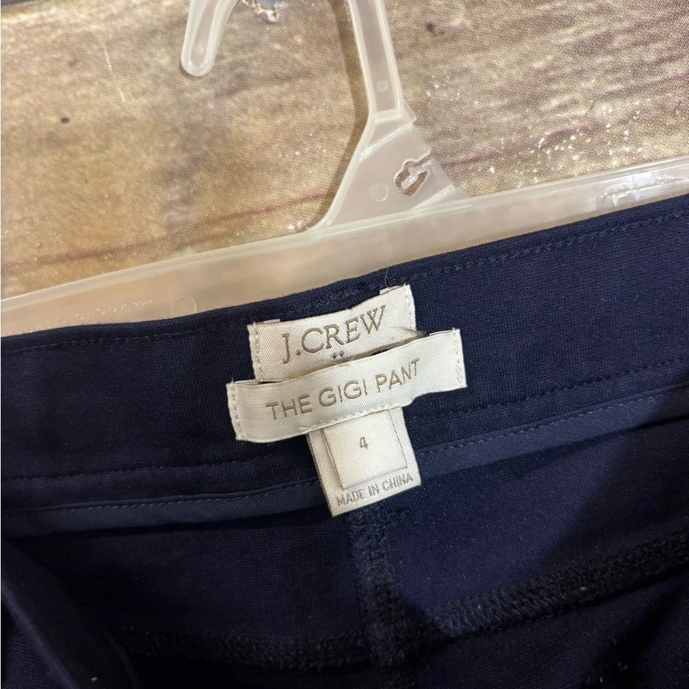 J. Crew‎ Gigi Pant Navy Blue Skinny Stretch 4 Slim Business Casual Career Work